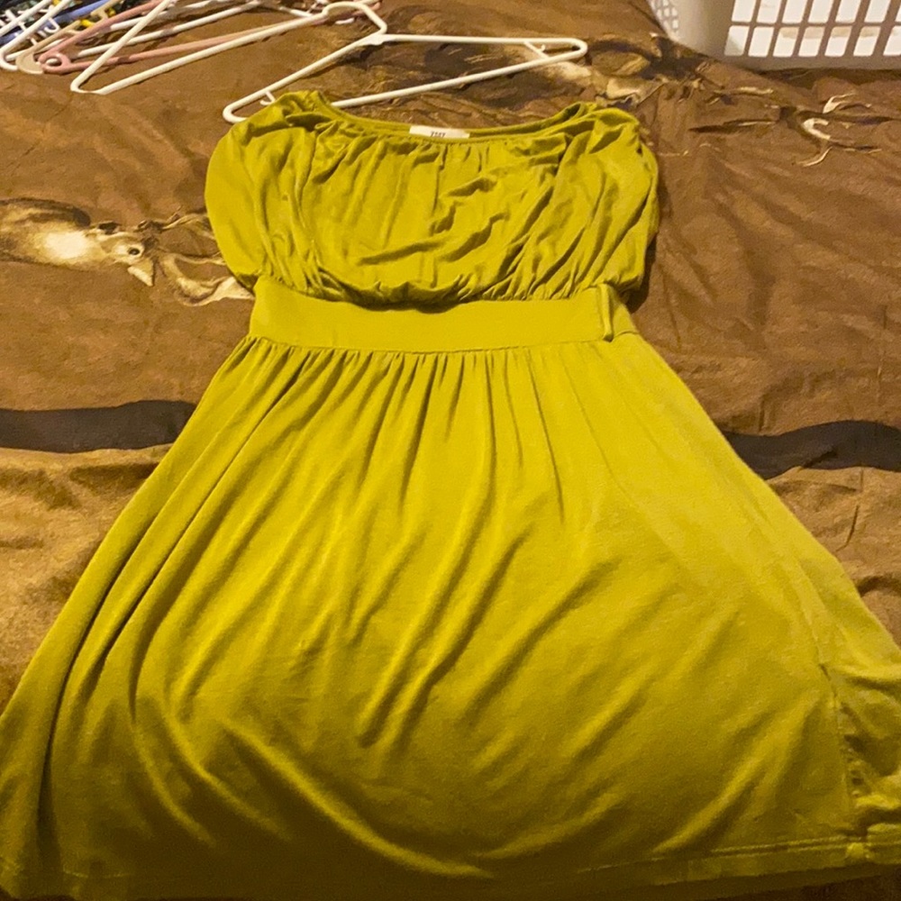 Green mini dress
